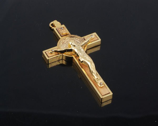 稣山园祈祷圣像,[钦一斋]天主教*银边红色苦像