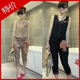 2012夏装新款大码女装韩版雪纺连体裤夏连衣裤哈伦裤七分裤连身裤