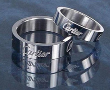 Anillo de acero de titanio de los amantes de la no-color Cartier en el anillo de los amantes de [1201]