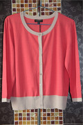欧美瑞丽风格秋冬外贸，大牌原单尾货女装粉红色，棉质针织衫开衫毛衣