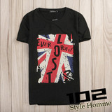 Style Homme大幅彩色英国旗帜 修身款短袖T恤K80 F30
