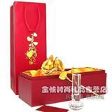 24K黄金玫瑰花（大号）正品 带证书 豪华版配水晶花瓶-情人节礼物