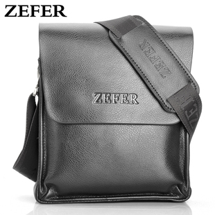  ZEFER男士单肩包真皮休闲包斜挎包时尚背包牛皮包男包包 新款