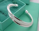 超值抢购*TIFFANY*蒂凡尼精品*925纯银*三环网手镯*情侣礼物