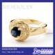 美宝蓝14K金天然蓝宝石配钻女戒（XR039）带证书