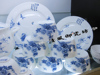 青花20个碗景德镇陶瓷器56头碗套装骨瓷餐具釉中彩蓝牡丹