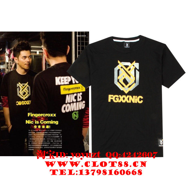 Fingercroxx*NIC IS COMING FGXXNIC青绿 合作款短袖TEE