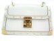 Louis Vuitton LV路易威登08新款全羊皮白色鉚釘手提包222