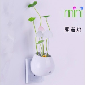 创意迷你蘑菇灯 智能光控mini阿凡达小夜灯