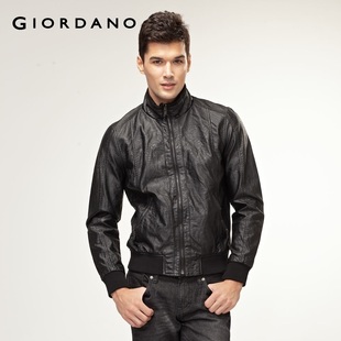 2012 Giordano coat imitation leather jacket men's sturdy locomotive 01071548