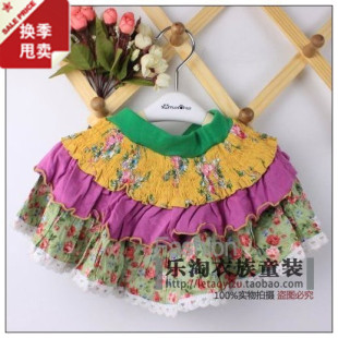  清新田园风 女童碎花超短裙/半身裙/儿童裙子/蛋糕裙