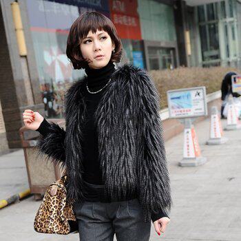 特 奢华皮草 优质<em>獭兔</em>毛层叠条纹加长<em>马夹</em> 配胸