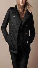 淘宝网美国代购 巴宝莉Burberry 2011女士秋冬菱形夹棉TRENCH风衣