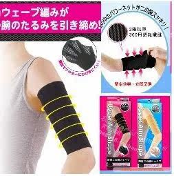 【女人我最大推荐】水水臂胜术日本锗钛银臂套 瘦手臂肤色黑色
