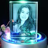 倾城 激光内雕照片 结婚礼物 时尚结婚礼品 创意新婚礼物 婚庆DIY