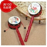 冲冠特价/中国传统民俗玩具拨浪鼓/年画图案/bb必备玩具/婴儿摇鼓