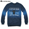 G-STAR 欧洲原单凸印牛头拨印渐变纯棉长袖T恤 9106