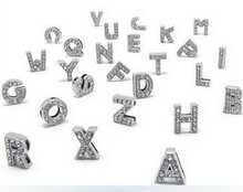 DIY定制镶钻韩国全钻字母 定制字母手链 手机链 钥匙链 LOGO