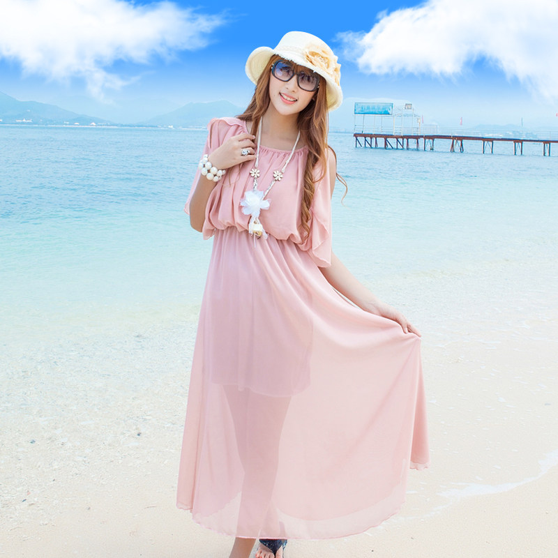 <em>淘宝</em>特卖网<em>夏装</em>新款韩版<em>女装</em>批发波西米亚<em>长裙</em>