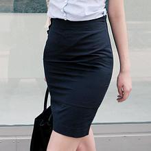 yy6125深蓝~韩版最时尚之职业百搭女裙有弹性