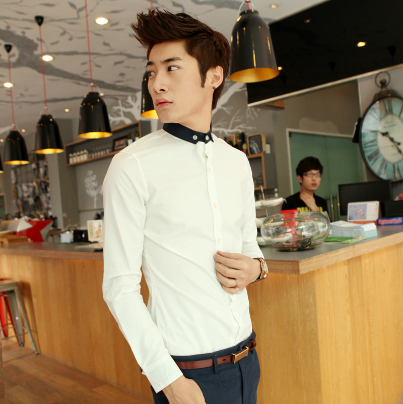 潮流时尚男生小领子...