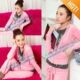李小璐至爱N多明星同款Juicy天鹅绒净色套装 裤子无袋