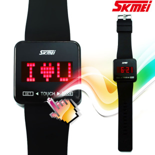  触屏手表男时尚学生手表电子表LED手表韩版男表果冻表女表