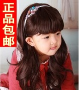 韩版韩国宝宝假发婴，儿童假发公主，卷发女童假发套长卷发