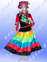 彝族服装大毛线七字彝族少数民族演出服装舞蹈服装彝族女装