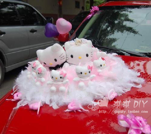 【淘宝婚庆】卡通婚车装饰套装 花车十件套 兔/麦兜/米奇/猴多款