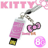 【Ｓanrio家族】hello kitty 正品正版蝴蝶结施華洛世奇水鑽8GU盘