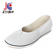 白色帆布鞋护士鞋内增高低，帮女布鞋白色，平底妈妈鞋子休闲鞋子2015