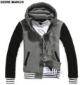 【5151m 09热卖】DEERE MARCHI时尚连帽加棉毛呢棉衣外套 DM013灰