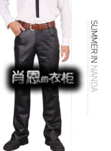 潮人必备！超酷休闲男士猪皮真皮皮裤/直筒裤/真皮裤