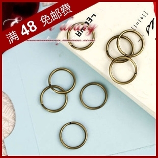  DIY饰品材料配件 手工串珠 15mm 古铜色 复古 小钥匙圈 挂饰