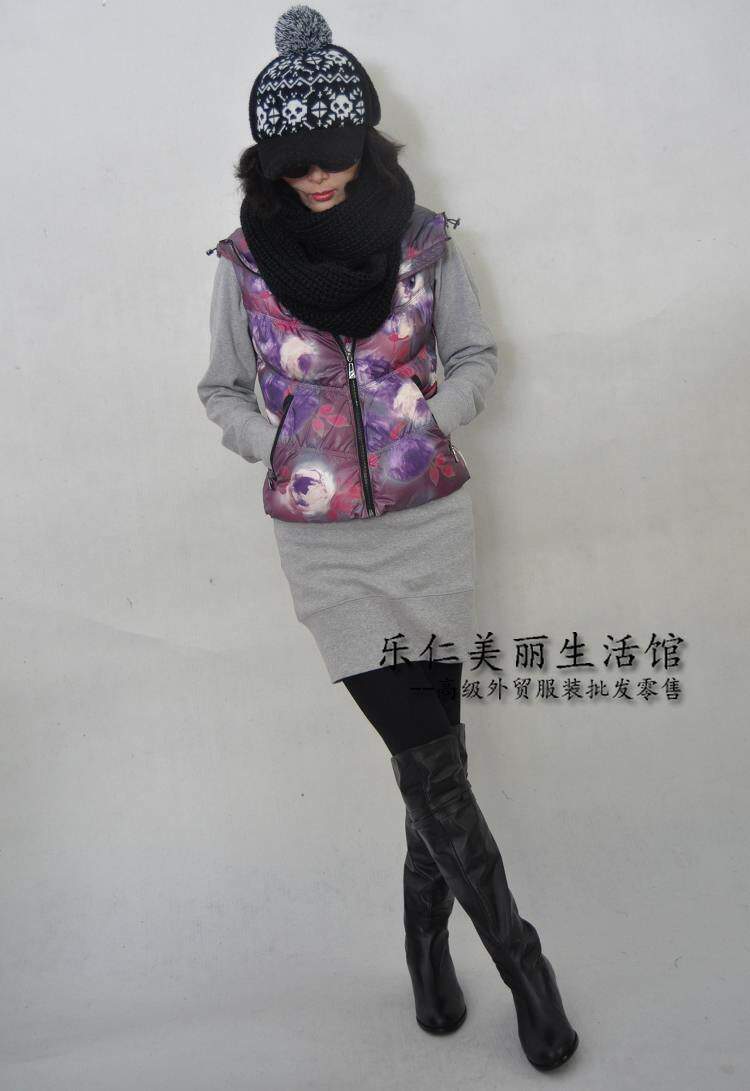 <em>羽绒</em>背心/棉背心,2010秋冬新装AF原单韩版女