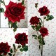淘宝最大的仿真花非常田园的仿真花5头大红色西方玫