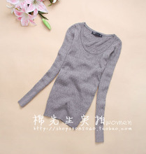 【棉先生 西班牙品牌】修身针织 细密圆领女打底毛衣 S2696