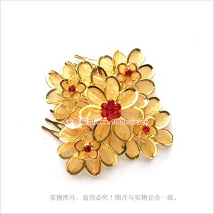  【千色新娘】金玉满堂古装发钗 旗袍秀和服发簪 结婚头饰配饰品