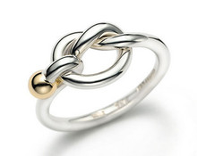 Tiffany plata de ley 925 anillos de separación de nudo, la Sra. anillo anillo anillo de mujer