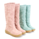 可爱圆头 日系厚底暖冬休闲直筒雪地靴中筒靴[JL113]