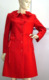 迷典红色羊毛长大衣