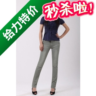 2011新款韩版<span class=H>女</span>式显瘦修身中腰直筒<span class=H>牛仔</span><span class=H>裤</span>长<span class=H>裤</span> A1138#