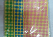 彩色圆点不干胶标签直径，8mm一包15标签，贴贴纸标签