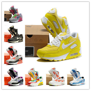  nike Air Max 90气垫跑步鞋 增高鞋女鞋 白黄325213-700休闲鞋
