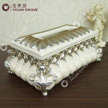 特价839工艺品 高档树脂纸巾盒  结婚礼物 家居日用品 <span class=H>装饰品</span>