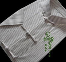 天然彩棉 绿色品质 老粗布中式改良服装 唐装男士短袖 父亲节礼物