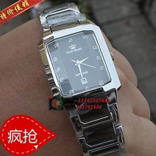 冲冠验货付款 专柜正品<span class=H>天王</span> <span class=H>表</span> 间钨钢 方形男<span class=H>表</span>GS3376S/D