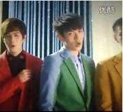 电影《小时代》 柯震东  顾源 同款 浅蓝色和苹果绿拼色西装外套