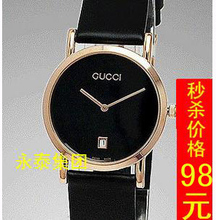 98 yuanes Gucci Relojes Gucci relojes de los hombres relojes para hombre cinturón de cuero fino cinturón de Comercio